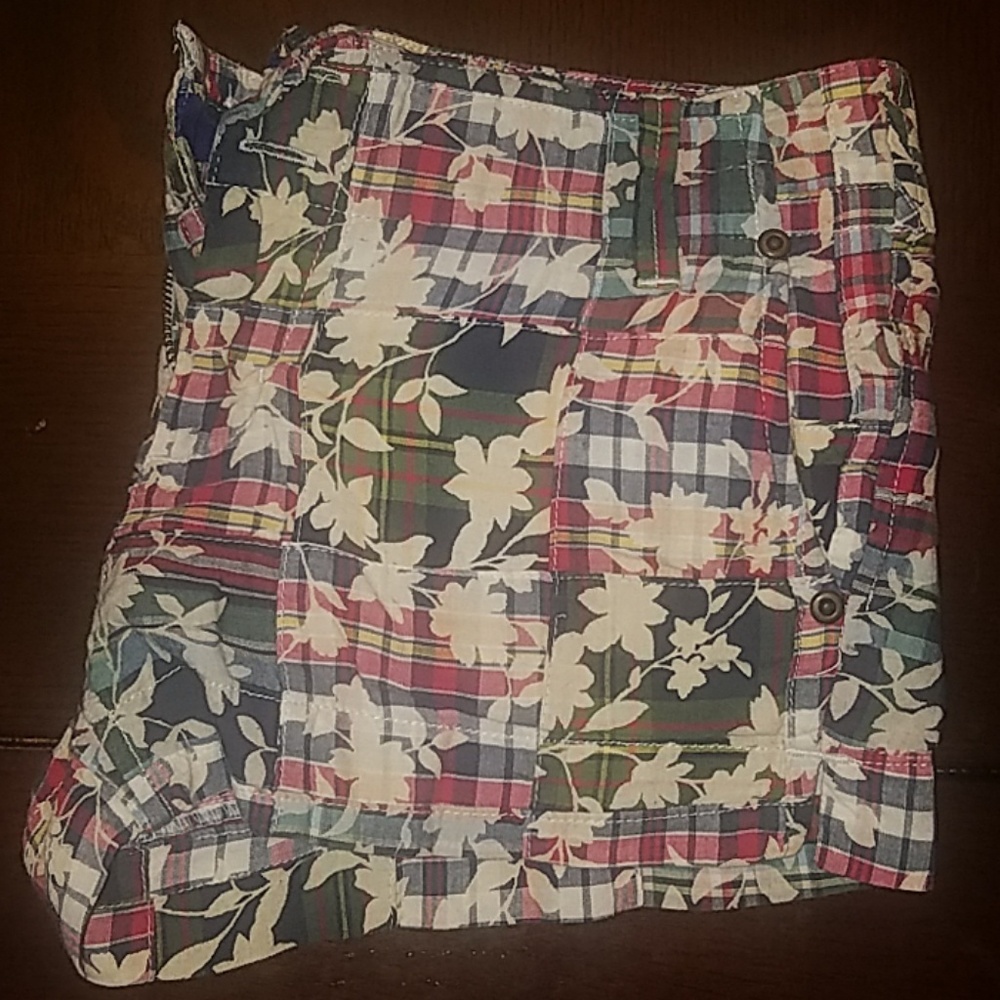 Womens Plaid Shorts With Designs